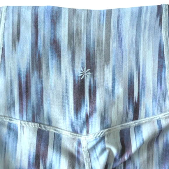 Athleta Elation Cropped Tight Blue Purple Watercolor High Rise Leggings Small - Picture 6 of 16
